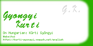 gyongyi kurti business card