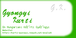 gyongyi kurti business card